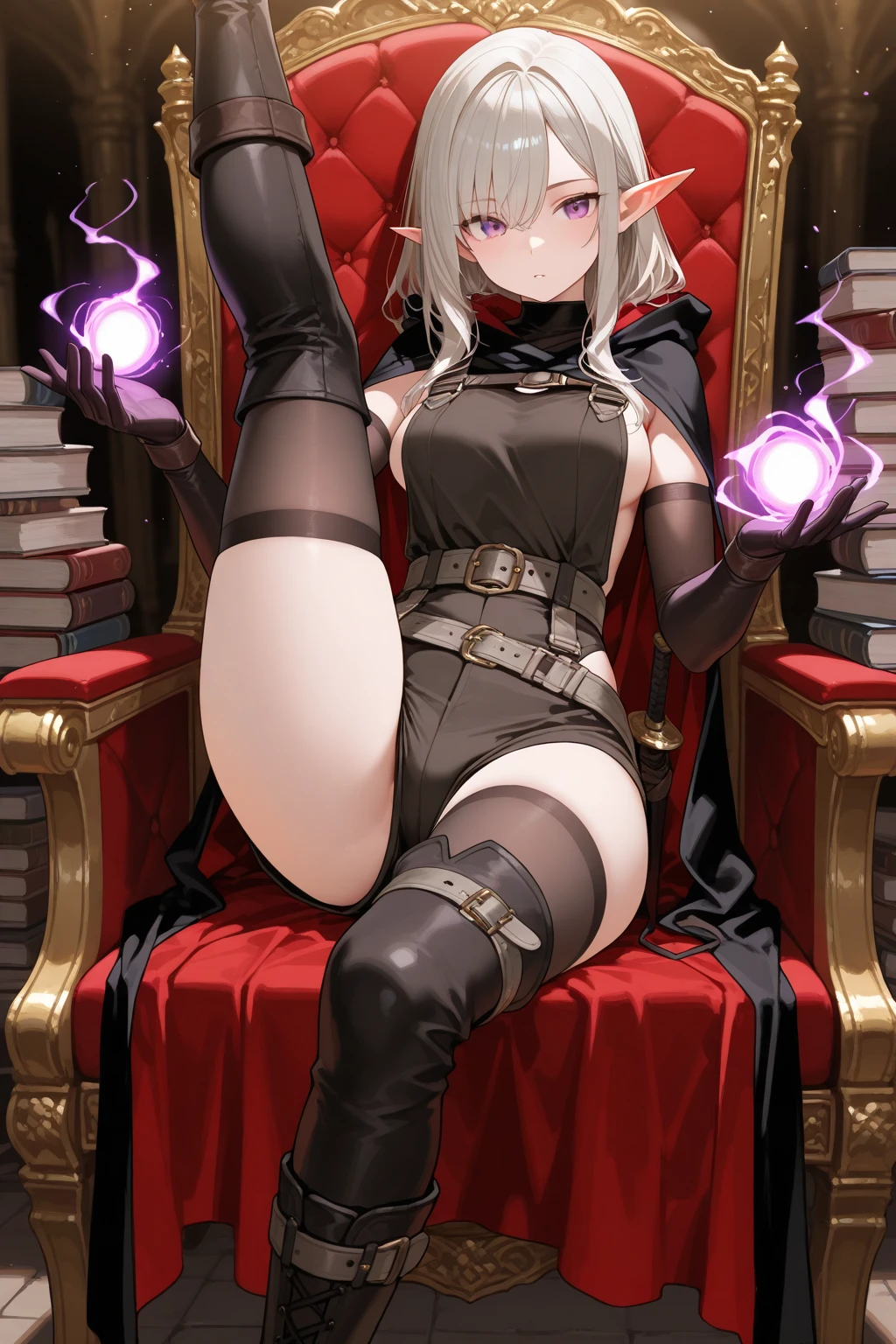 top quality, future world, State-of-the-art robot, Beautiful Woman, flying hair, Transformed into a cyborg except for the face, sexy images, whole body photo, ((Astrologer, star signs ring on table, Horoscope,candles, star signs book ))