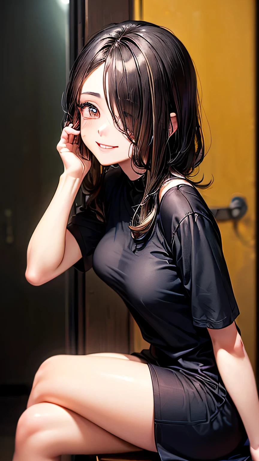 (RAW photo, best quality), (realistic, photo-realistic:1.4), masterpiece, extremely delicate and beautiful,Amazing, finely detail, extremely detailed CG unity 8k wallpaper, huge filesize, ultra-detailed, highres, absurdres, soft light,rim light, vibrant details, ((perfect hand:1.2)), Take a selfie with phone in one hand and cover face, 1girl, slim legs, thin legs, long legs, spread legs, [standing|on chair|sitting|butterfly sitting], [stockings|pantyhose|thighhighs|kneehighs], school uniform, (((unbotton blouse, small breasts, bare breasts, narrow nipples))), iphone, selfie, pose,small hand, p_m_s,