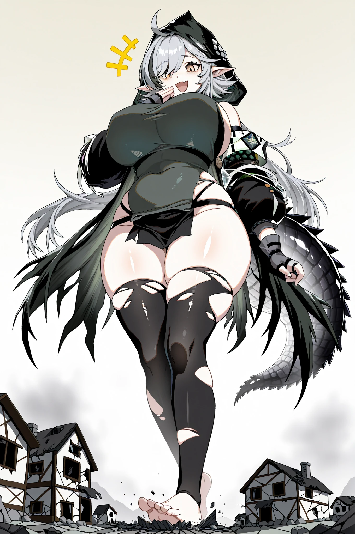 (Very angry girl with dark grey skin and tribal tatto), ((1girl)), white hair, crazy messy curly long hair, (white eyeusculars), (thick thighs), solo, very angry, ((dark grey skin)), (10 pack abs), long leg muscular thighs, (strong jawline), ((((big huge saggy long tittieig muscular wide broad shoulders), wide hips huge, wide waste, (( very big muscular veiny arm)), big trapeziusfur coat, black crop top turtle neck sweater with no arm sleeves, fur cloak, ( military cap), (tribal loincloth dress), Golden barbarian belt, (holding weapon in the right), tribal garb clothing, thicc milf, muscular,