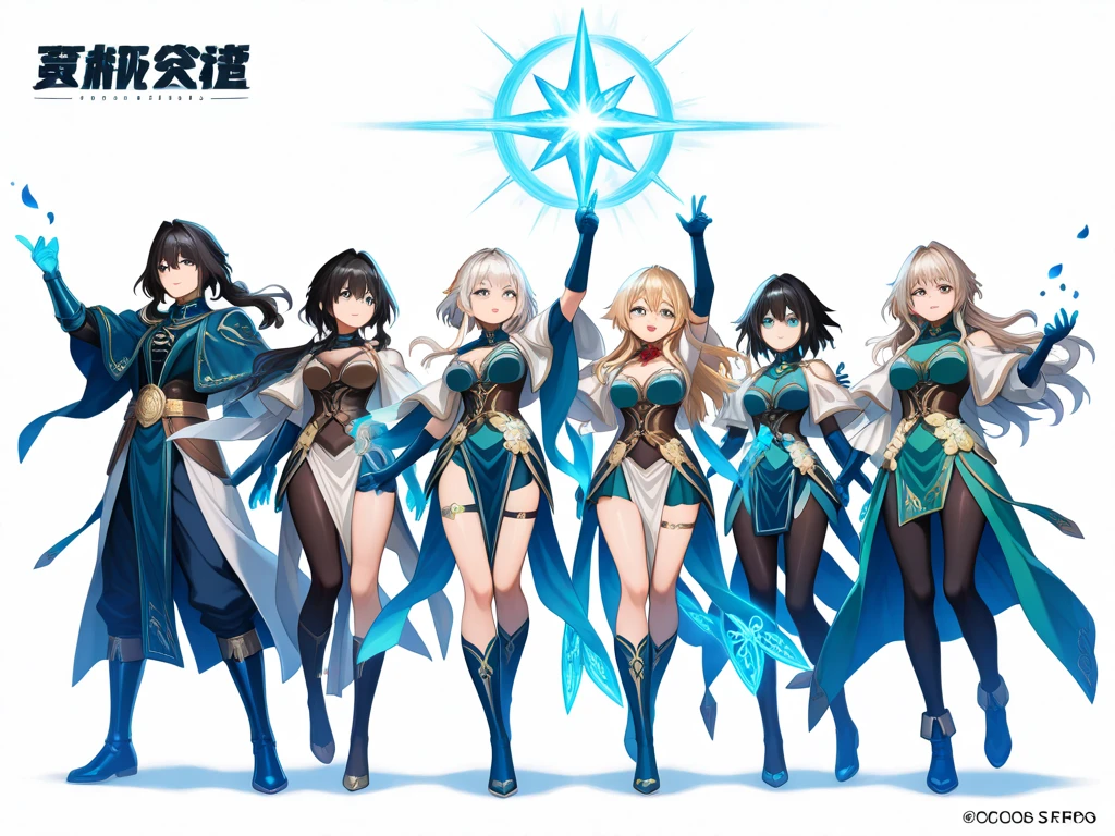 (Very delicate and beautiful:1.2)super model,,Beautiful breasts,voluptuous,【bike shorts】,,【3girls】,,Highest quality, High resolution, 8k,mini skirt,Japanese style,knife,Blue Flame.magic circle.3 people look down on the viewers with mockery..