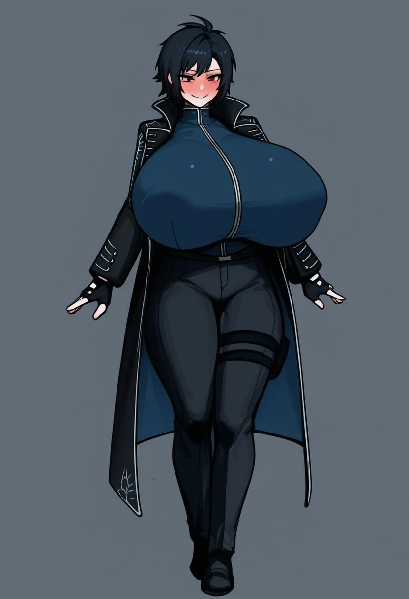 anime characters with big breasts and big nipples posing for a picture, thicc, oppai cyberpunk, detailed fanart, commission for high res, (sfw) safe for work, highly detailed exquisite fanart, fullbody commission for, shalltear from overlord, in clothes! highly detailed, yayoi kasuma, biomechanical oppai, pregnant female cyborg