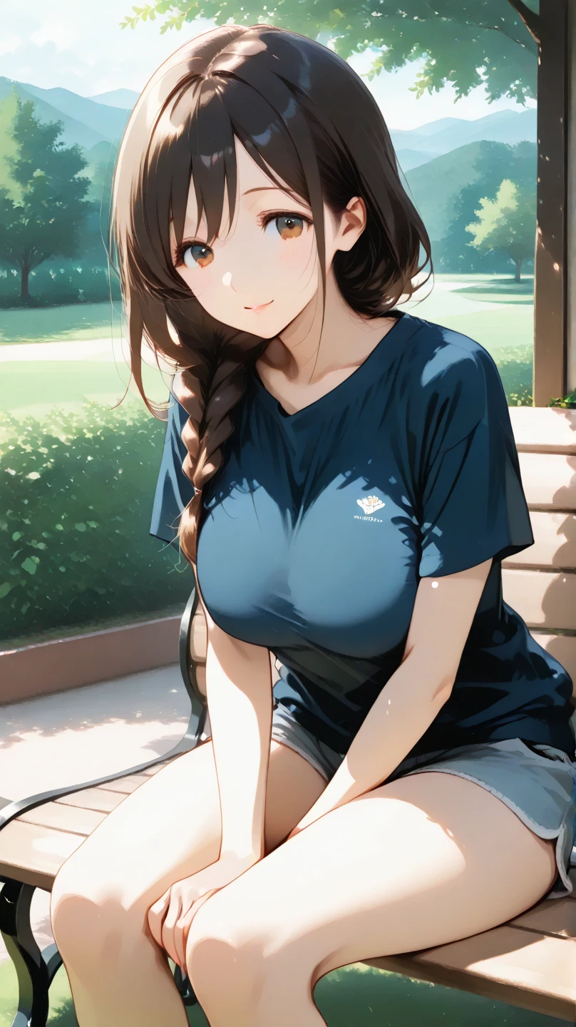 Female, Young Adult, Long Brown Hair, Green Eyes, Freckles, Curious Expression, Backpack, Casual Clothing,