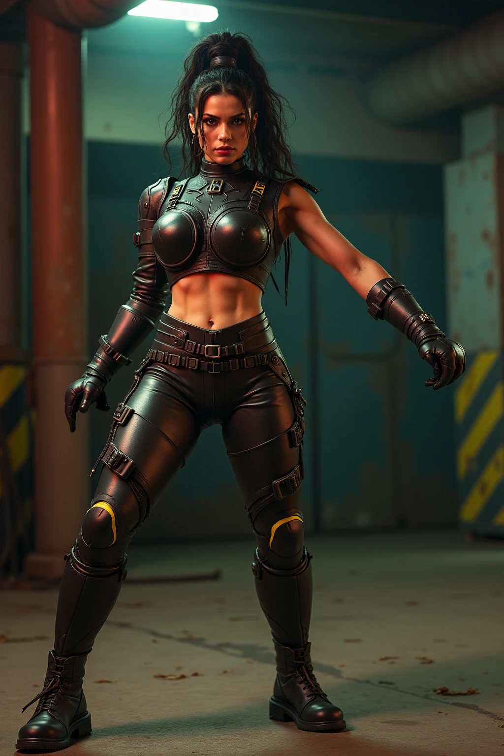 femalefigurine, a woman, cyberpunk, dynamic pose, action shot, solo, depth of field, 1girl, flawless, RAW, focus on shoulder, (((plain background))), high detail, insane detail <lora:FemaleFigurine_v3:1>