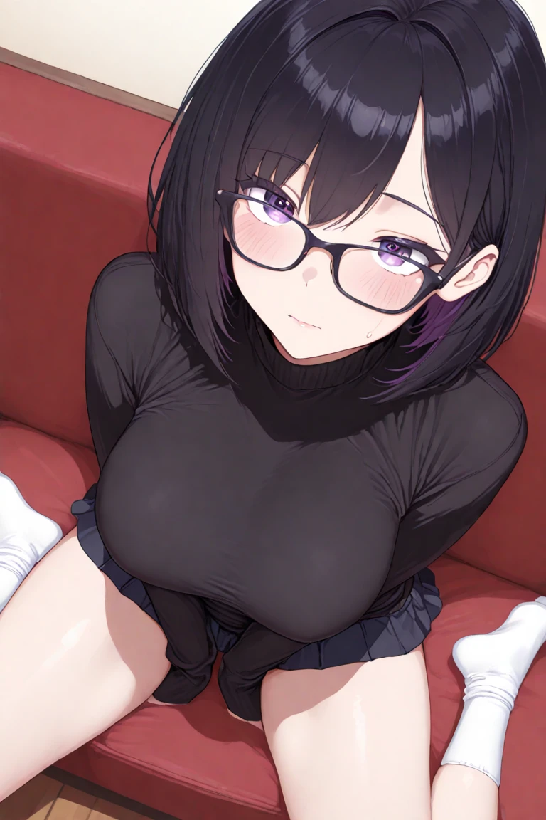 (((Feeling facial expression)))、(((Spread your legs:1.3)))、(((vagina, sex, girl lying on the bed:1.3)))),Zenyuan Maki、Jujutsu Kaisen, ponytail,Glasses,Black Hair,Brown eyes ,Anime key visual,MAPPA, (((Spread your legs:1.3)))、(((nude)))、First Person View, (masterpiece:1.3), High resolution, Very detailed, Very detailedな CG Unity 8k 壁紙, Realistic, photo-Realistic, RAW Photos, Beautifully detailed face, Pale skin, Realistic glistening skin, Detailed cloth texture, Detailed hair texture, Perfect body, Beautiful Face, Accurate, Anatomically correct, Highly detailed face そして skin texture, Natural neck length, (Beautiful Hそしてs), (Fair skin:1.2),、(((Lie on your back in bed)))、Perfect Naked、G-cup breasts