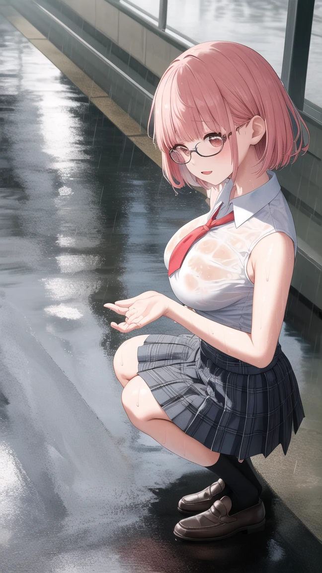 jk school girl uniform , skirt dark red , plaid skirt , pleated skirt , Tight shirt , white Shirt , school girl , red knot , red bow , Ultra high definition、Highest image quality、realistic images、hair cut short、Clothes are soaked and see-through、My clothes are soaked and shiny 、look up and endure the pain、Super huge cleavage、超super big breasts、Being squeezed by a tentacle monster、My whole body is soaked wet、drenched in sweat、sweaty、Are crying、being strangled、Sticky liquid clings to the body、（suspended from above by an iron collar:1.8）、（Sticky liquid clings to the body:1.8）、（legs tied with rope:1.９）、（Shibari:３.９）、（Ropes all over the body:1.4）、jk school girl being attacked by tentacles、numerous tentacles envelop the body,、Countless tentacles wrapped around jk school girl uniform Shirt、A large amount of water is released from the tip of the tentacle..、（super big breasts:1.7）、(Both arms are pulled left and right by tentacles:1.8）、（A tentacle pulls one leg back:1.9）、black stockings　place your hands behind your back　shibari、（look up and endure suffering:1.９）、（Close your eyes and endure the pain:1.9）、（The whole body is soaking wet:1.5）、（sweaty:1.９）、（drenched in sweat:1.９）、（open your mouth and suffer:1.９）、、（Water drips from the whole body:1.5）、（spread your legs wide:1.5）soaking wet、もっとsweaty、More drenched in sweat、The whole body is soaking wet、I got soaked all over.、soaking wet、My whole body was torn apart、、もっともっとThe whole body is soaking wet、もっともっとThe whole body is soaking wet、Juice is dripping all over the body、My whole body is soaked、もっともっとThe whole body is soaking wet、（tentacles entangled in the chest:1.8）、（My whole body is soaked:1.5）、（Getting entangled in tentacles:1.8）、Juice is dripping all over the body、My whole body is soaked、もっともっとThe whole body is soaking wet、（tentacles entangled in the chest:1.8）、（My whole body is soaked:1.5）、（Getting entangled in tentacles:1.8）、（（My clothes are soaked and shiny:1.5））、（（（Clothes are soaked and see-through:1.8）））