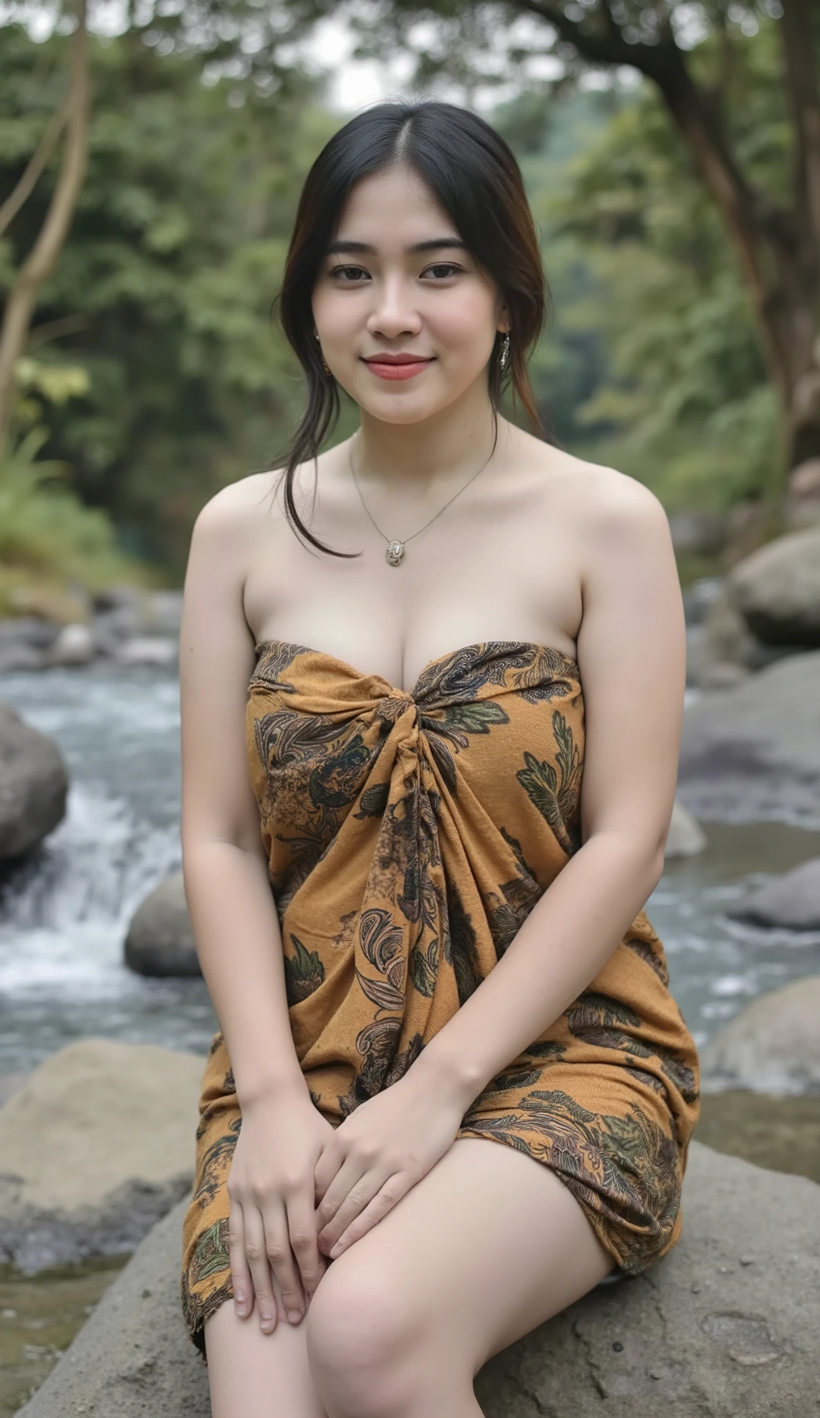 ((very wide shot, cowboy shot , Deep Focus , Eye Level Shot )), Realisme , korean women, edge of light , edge of light , tepi cahaya, natural lighting, sun , volumetrik Lighting, volumetrik Light, volumetrik, ((high quality:1.2, mahakarya:1.2)), doesn't make sense, detail, ( 8k res olution), 8k, 8kres , 8k res , high detail, detailed and intricate , detail rumit, high detail rumit, jumlah detail yang doesn't make sense, ((looking towards the audience)), upper body, face detail, 1 gadis , big , open chest , out, , telanjang, Solo, fashiongirl , young girl, pink nipples, lucu , sweet , vagina ((whole body)) looking away from connoisseurs, closeup , misty , fog , woman crouched on river rocks at waterfall
