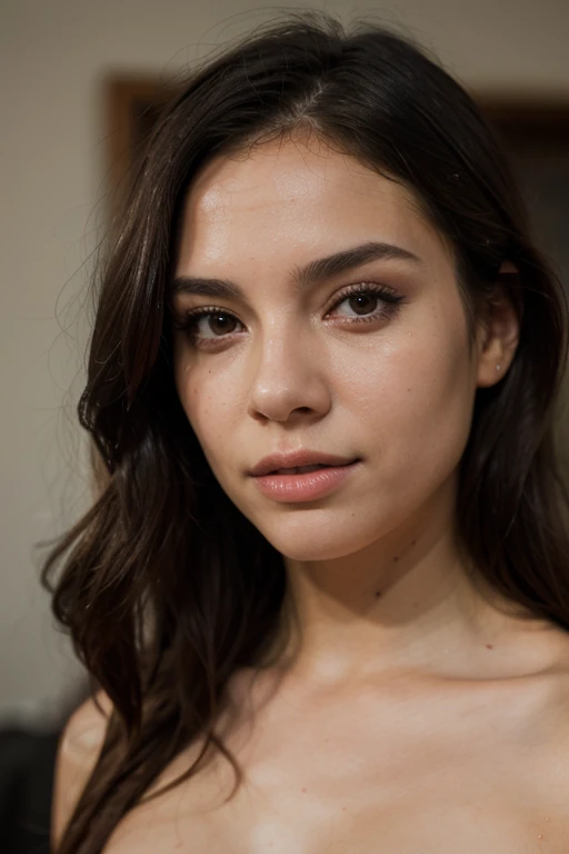 a delicate erotic female figure, beautiful detailed eyes,beautiful detailed lips,extremely detailed eyes and face,long eyelashes, nude woman, sensual pose, smooth porcelain skin, warm lighting, delicate colors, cinematic composition, masterpiece, (best quality,4k,8k,highres,masterpiece:1.2),ultra-detailed,(realistic,photorealistic,photo-realistic:1.37),high fashion, elegant, graceful, alluring, captivating, ethereal, glowing skin, fine brushstrokes, soft focused background, sophisticated aesthetic