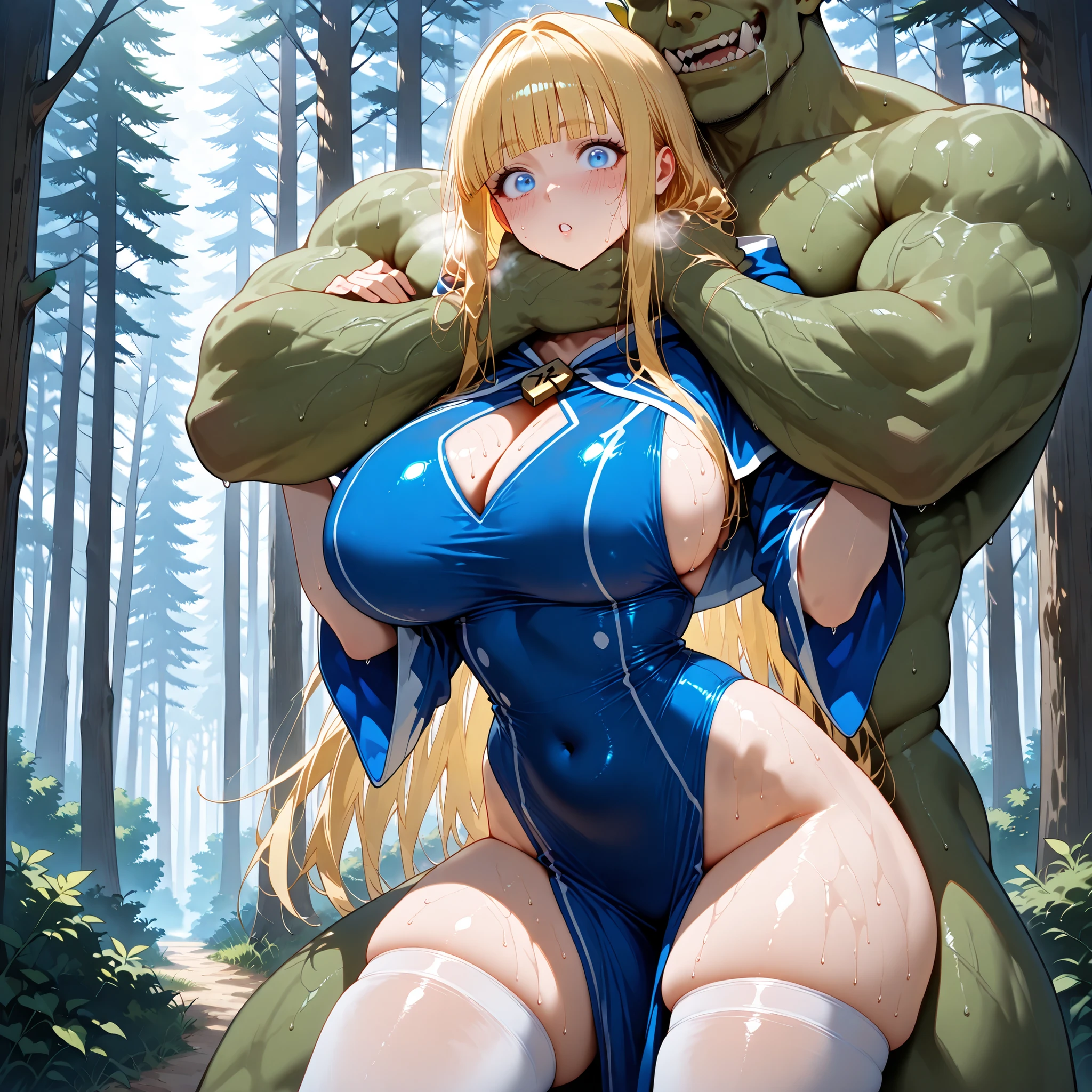 (best quality, masterpiece, uncensored, high quality, ultra detailed, extremely detailed CG, beautiful face, beautiful eyes, beautiful hair), solo, (1girl, (((dark brown hair, yellow green inner, Hair Flaps, short ponytail)))), (((((leotard armor, collar))))), (((((extremely awesome detailed deep-silky-healthy-lackwarm-foundational-baby face))))), nsfw, pussy, skindantation, hiqcgbody,(gleaming skin), (outdoors, alley:1.2), masterpiece,best quality,(size difference:1.4),(huge male necromancer,(monster:1.3),vampire standing:1.3), meatshield style and (1girl) and (monster sex), motion lines,(suspension,reverse suspended congress),(absurd stomach bulge), collar, chain,cum, penis, tears, small breasts, nipples,large insertion,teeth, bound, bdsm,rolling eyes, vaginal,bondage,navel, tongue, open mouth, crying with eyes open, pussy, ahegao, tongue out, spread legs, (legs up),restrained, testicles,fucked silly, cuffs, nude, black collar,veins,arms up, (eerie atmosphere, horror theme), suspenders, (extremely awesom e detailed and ribbon:1.3),(extremely awesome detailed deep-silky-healthy-lackwarm-foundational-soft-skin:1.1), (extremely awesome detailed gleaming skin), (extremely awesome detailed pretty face, extremely awesome detailed eyes, extremely awesome detailed shiny hair:1.2), (embarrassed, closed mouth:1.4), extremely awesome detailed dynamic lighting, extremely awesome detailed caustic, extremely awesome detailed deep shadows,(best quality, highres, absurdres, extremely awesome detailed CG unity 8K HDR wallpaper, perfect anatomy:1.1),(extremely awesome detailed realistic, extremely awesome detailed 3d:1.0)