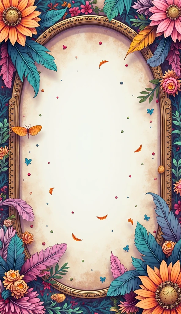 “A vibrant traditional Indian-style profile frame featuring motifs like paisleys, lotuses, temple patterns, and gold accents. Rich colors like maroon, saffron, and emerald. Circular shape with intricate craftsmanship and ethnic detailing.”