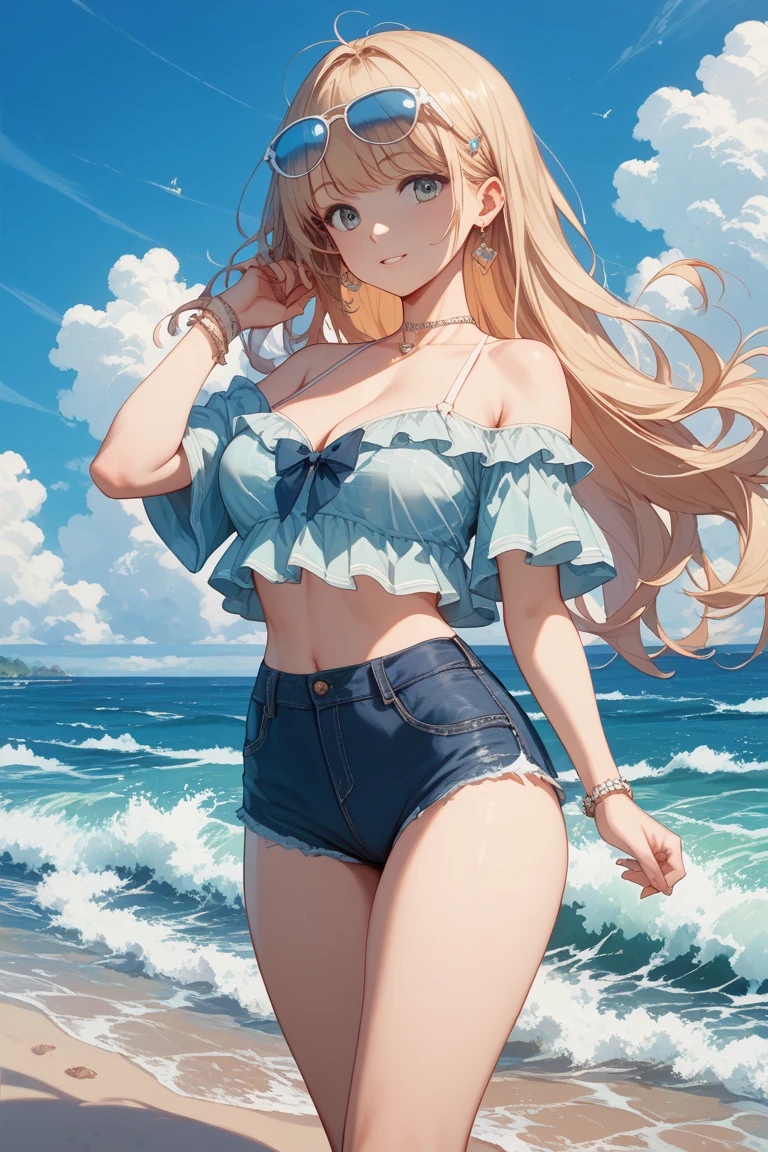 (melhor qualidade:1.2, realista, ultra-detalhado), jovem linda mulher, levantando a saia e revelando a calcinha, vestindo uma mini-saia, Vestindo uma saia curta, retrato sedutor, Open shirt showing the bra