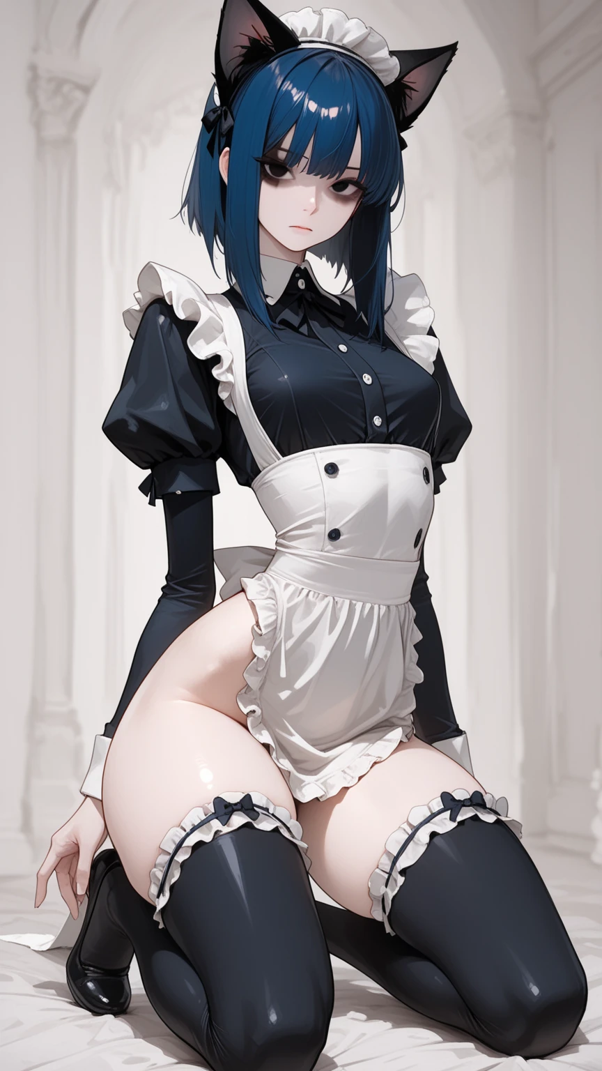 (masterpiece,Highest Resolution,4K High Resolution,Crisp image quality)(Rub your own breasts),(Condescending look:1.2),Close-up shot,Realistic,((Insert your dick into your,Sex with the opposite sex:1.2))Naked Solo,One girl(Large Breasts)(masterpiece, Highest quality:1.2),Ellen Joe，Zenless Zone Zero，Alternative costume ,Maid, shark tail, (Shark Girl:0.5), short hair，Black Hair，Red eyes, tail, pantyhose,multicoloRedhead, Black footwear, Short sleeve, apron, Wrist cuff, Maidheaddress, stockings, Nyanchalen Joe, Black Hair, Redhead，Inner hair color, multicoloRedhead, (Red eyes:1.3), Redhead, short hair, Two-tone hair,apron, 穴空きblack pantyhose, Black Shirt, ear piercing,Shooting up close