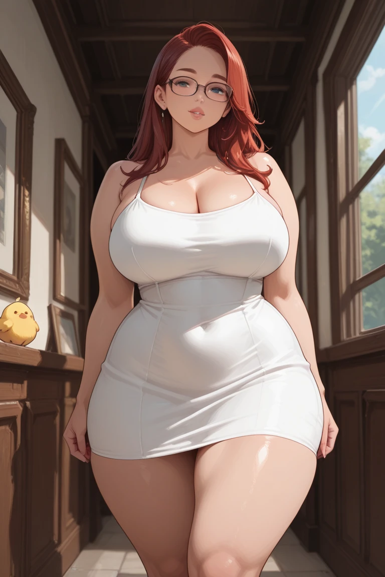 (masterpiece:1.2, best quality), realistic, (real picture, intricate details, depth of field), (1girl, solo), make up, parted lips, highly-detailed, gorgeous perfect face, (huge breasts:1.8), (skindentation), thick thighs, wide hips, average waist, tall, Luscious red lips, light green hair, beautiful green eyes, (sweating:1.2), (wet), sexy, blushing, (Adult Temptress) Voluptuous, Curvy, (Seductive dynamic pose) (Hanging breasts), (Deep Cleavage) full body, sexy pose, nude