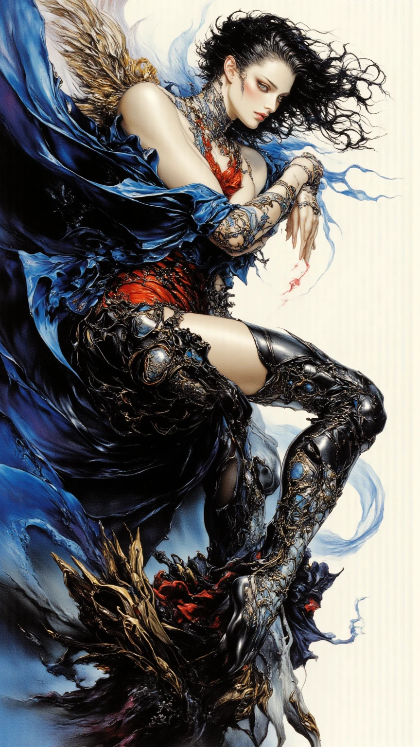 Close-up of a woman and tiger sitting on bed, by Yang J, beautiful elegant demon queen, 8K high quality detailed art, Fantasy art style, Anime fantasy illustration, beautiful and seductive anime woman, Beautiful character painting, author:Yang Jin, epic exquisite character art, Extremely detailed Artgerm, Ruan Jia and Artgerm, digital fantasy art )