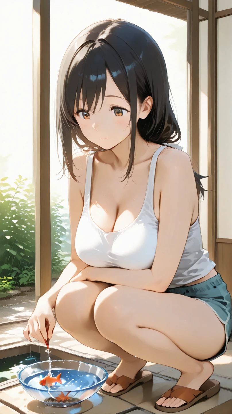 masterpiece, best quality, finely detailed, 1 subject, ????, (?????? squeeze:1.3), (leaning forward:1.3), (hands on knees:1.3)

This ???? image showcases a masterpiece of art, crafted with the best quality and utmost fineness in every detail. The subject leans forward with a seductive expression, her body language inviting. Her hands rest gently on her knees, while one hand subtly squeezes her ??????, creating a 1.3 ratio of emphasis on that area. The image is rendered in high resolution, providing an extremely delicate and beautiful visual experience.