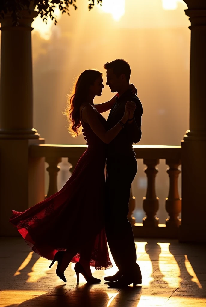 Couple dance together
