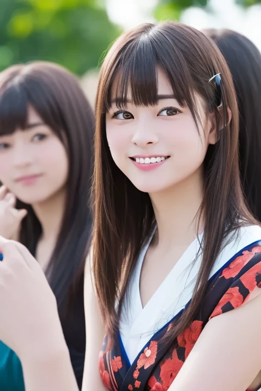 Minami Hamabe,(highest quality,16k,High resolution:1.2),Dark brown long hair,Girls in their 20s,Very detailed,One Girl,A beautiful 26 year old woman,(Minami Hamabe:1.3),(smile),garden,(high quality,ultra detailed,best quality,masterpice,4k,taken by nikon d750:1.0)