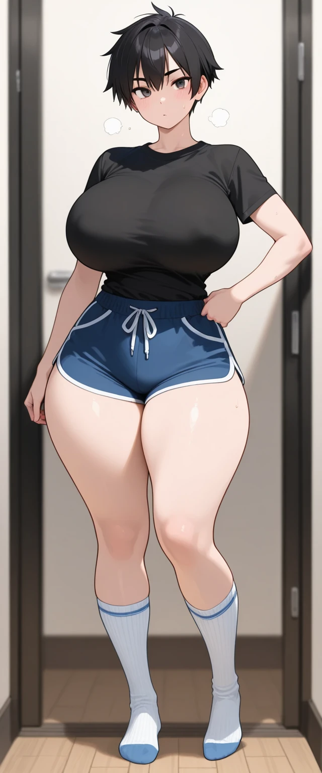 Big breasts, sweating, transparent, masturbation, , taking off your pants