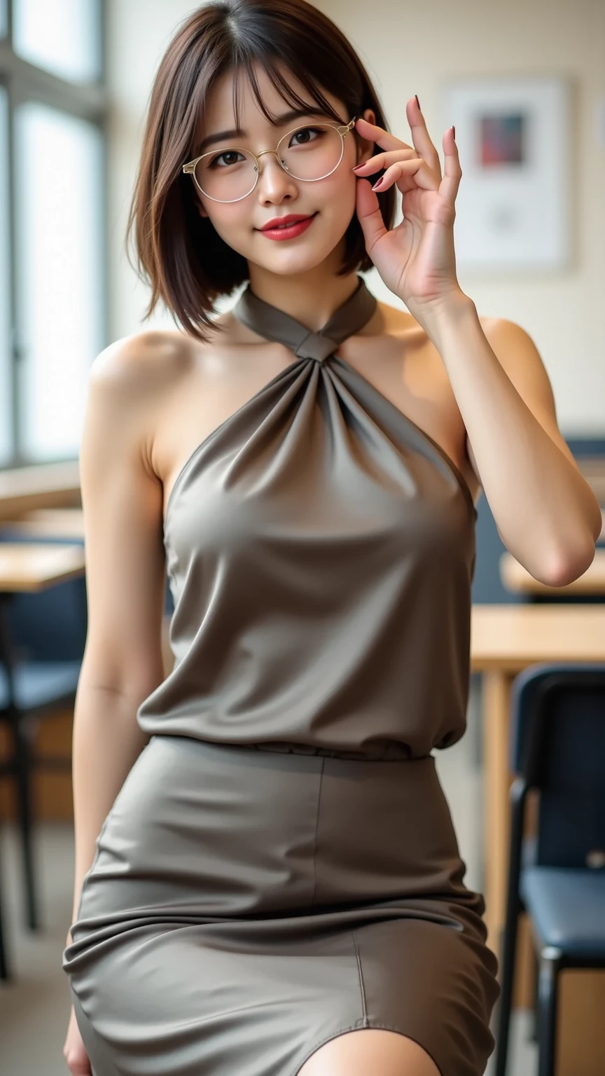 ((masterpiece(:1.3), Highest quality,超High resolution,High resolution,)),(Highest quality,8k,16K,極めてdetailed,detailed),Full body photo,Real人物,(Japanese,Early 20s,entertainer,Idol,A beautiful woman),Golden Ratio Style,Model body type,Large Breasts(F Cup),Narrow waist,Long, slender legs,Brown wavy hair,Haute couture suits,Tight long skirt(Slit on the side),Handbags,necklace,Earrings,ring,((Walking briskly through the main entrance of a luxury hotel)),Hyper Quality,Realistic,Real,