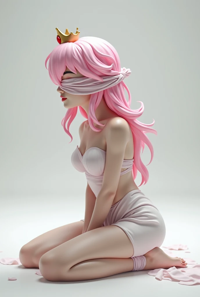 A pink-haired,1girl,19,years old,whaite hair,Black mask,naked,Ultra-clear image quality,