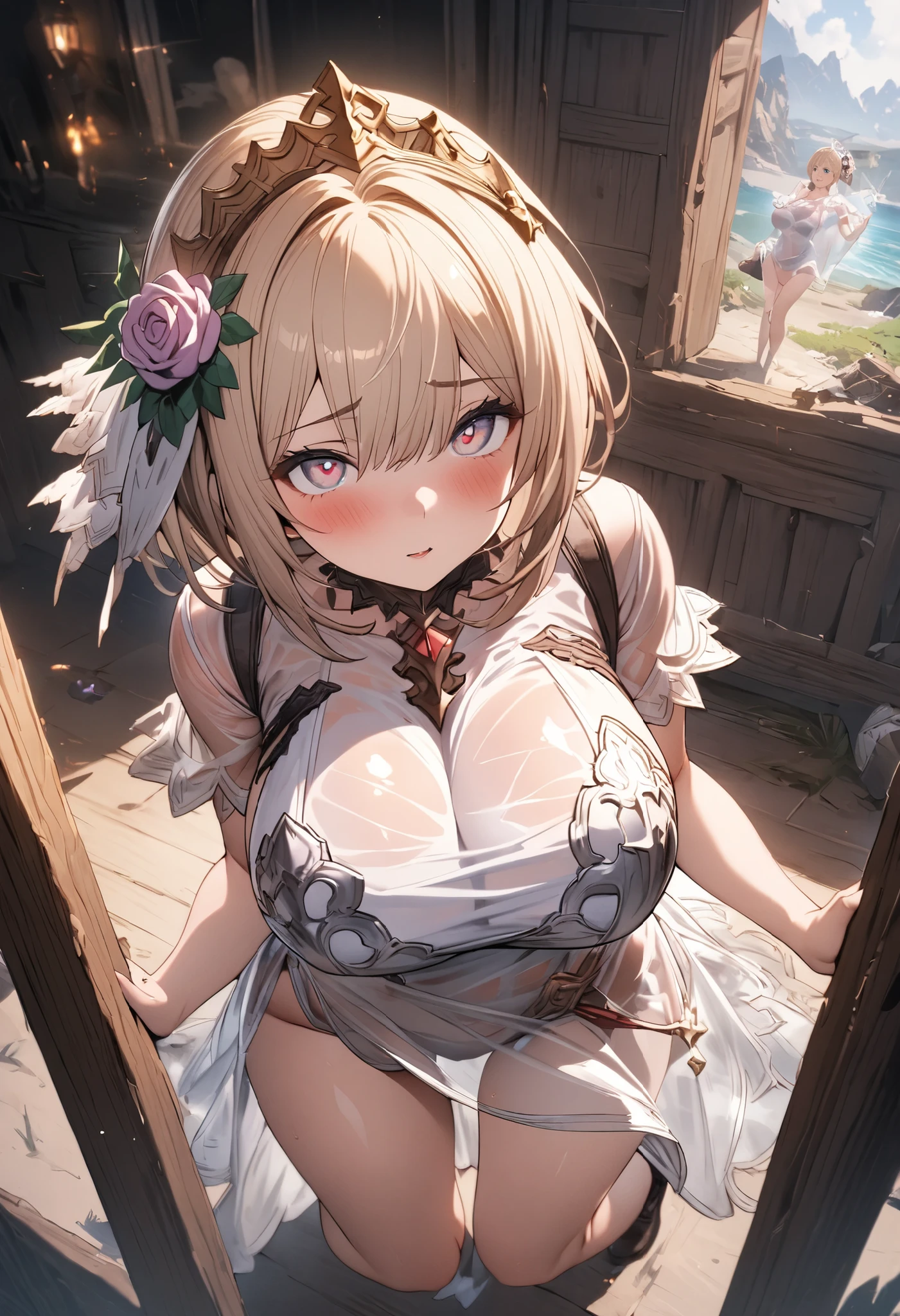 ((masterpiece)), (best quality), beautiful, extremely detailed face, perfect lighting,ultra-detailed ,flushed, midriff , sexy lingerie , top-quality, begging look, firefly , breast grab, ShirtUp, pov, looking at viewer,