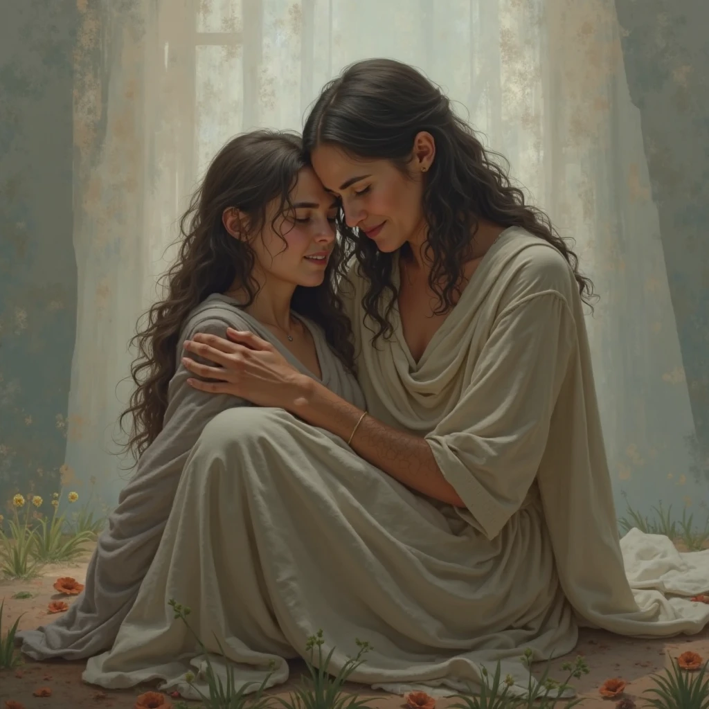 Biblical images of people finding comfort and hope