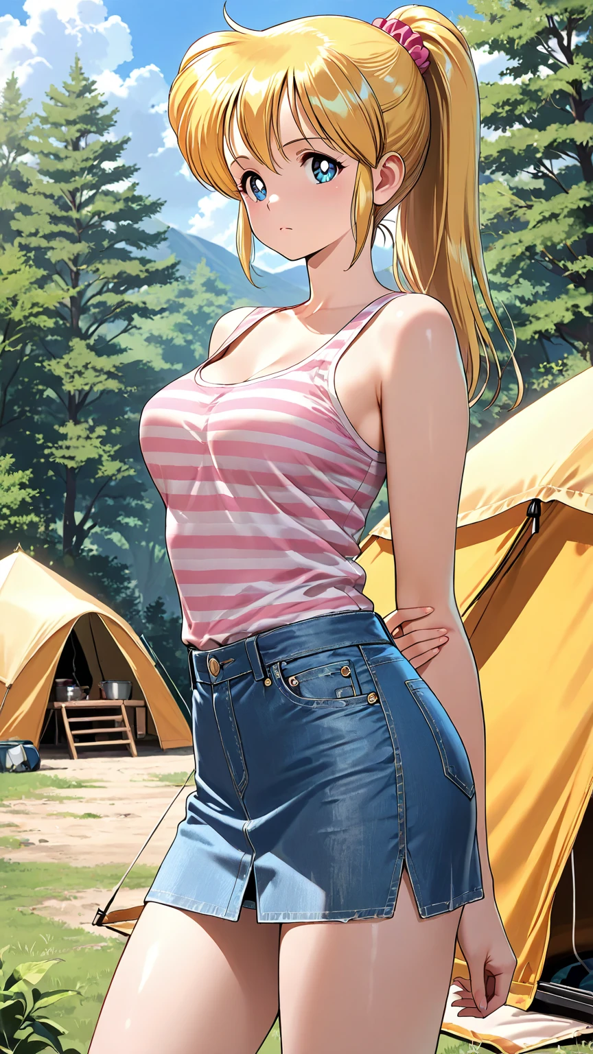 (masterpiece, best quality:1.2), solo, 1girl, oriana thomson, smile, looking at viewer, hair over one eye, shirt, unbuttoned, breast pocket, sleeves rolled up, white pants, belt buckle <lora:certainmagicalindex_thomson:1.0>