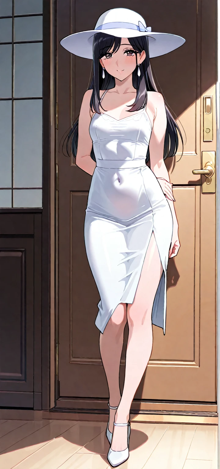 ((masterpiece, best quality)),((highres:1.2)), 1 Girl, solo, Blurred Background, (Straight Hair:1.2), ((Pencilskirt dress)), ((flat chest)), Thighs, Church, ((Groin)), (slanted eyes), ((Special pose:1.2)),  ((leg lift)), ((mini Pencilskirt:1.2)), underwear, colorful