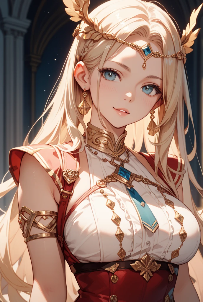 Anime art style,masterpiece,(Highest quality), (Super detailed),(Very delicate and beautiful),(alone),((whole body portrait)),whole body,whole body portrait,(Detailed face and eyes),Beautiful eyes like jewels,(A truly gorgeous jeweled ruffled rococo ball gown dress),(((Mature Woman,Queen))),((1 Queen in a beautiful embroidery and jeweled absolutely gorgeous rococo ballgown dress with voluminous full length hoop skirt)),((crinoline)),Absolutely gorgeous highly detailed rococo ball gown dress with ruffled voluminous full length hoop skirt,((Lots of straight hair,Very long straight hair with great volume,Super long straight hair)),(Huge boobs),Cleavage,(Fantasy Castle,Outdoor,Outside the castle),length_gloves,Very gorgeous hair ornament,Sparkling、A very gorgeous jewel-encrusted tiara,((Gorgeous Glitter Jewelry)),whole body portrait