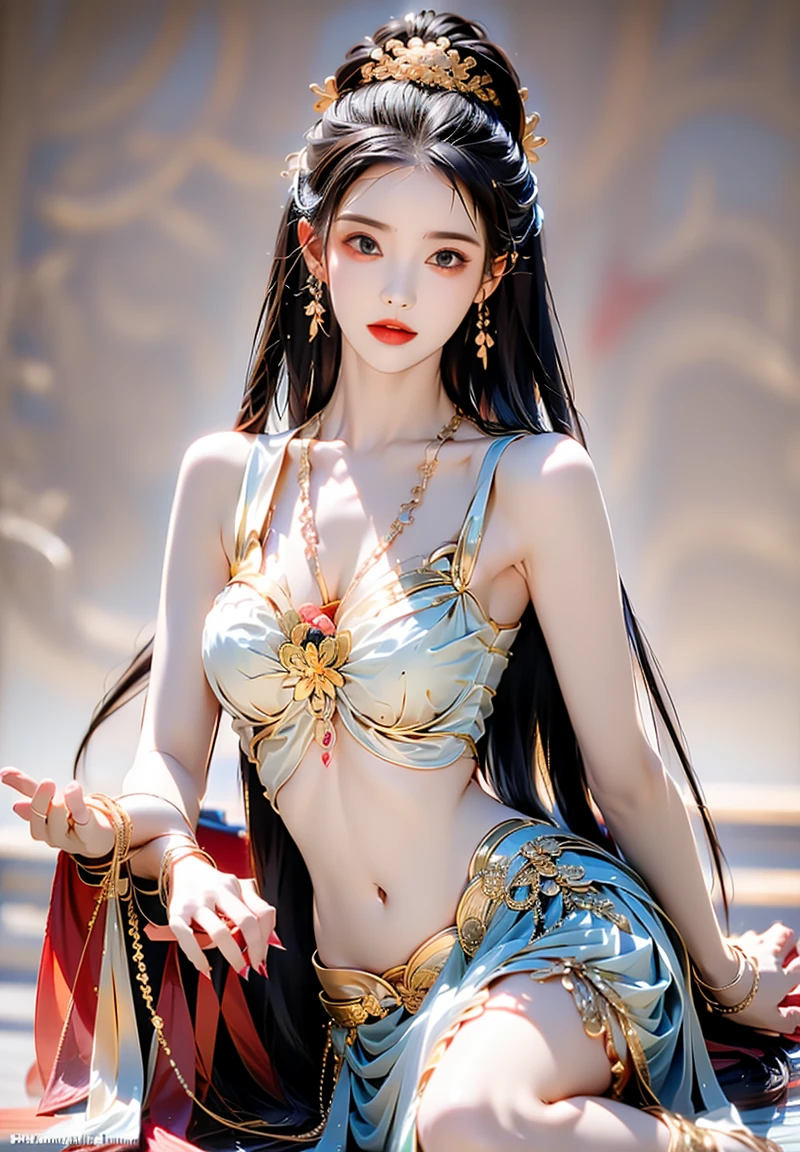 A lustful beautiful saint is fucking, showing off her topless breasts, her beautiful face is flawless, ((Natural smile:1.0)), ((flat bangs:1.2)), (((long hair)) : platinum:0.8 ))) big crown, hair brooch, hanfu skirt, fanciful hanfu style, full body jewelry, forehead tattoo, super flat chest, woman face, face makeup fine delicate, beautiful face, (((including porcelain teeth: 0.8), most beautiful and detailed light red lipstick, huge breasts, super round and balanced, (((Full and thin lips: 0.3) )), ((Yellow eye color: 1,2), Detailed and delicate lighting effects, light and dark, light impression, magical light, detailed light, true color, super sharp, realistic, quality 8k volume, fanciful cosmic background, saintess and fanciful space, the most detailed image, ((Solo:0.3)), ((holy goddess:0.6)), (( look at). straight to the body top of saintess:0.4)), upper body, ((smooth skin:0.5)), ((solo:1.3)), ((( alone girl : 1.3)), saint portrait, short photo, Full body portrait, (((open mouth:0.6))), Digital reality, ((fanky red smoke effect:1.2)),