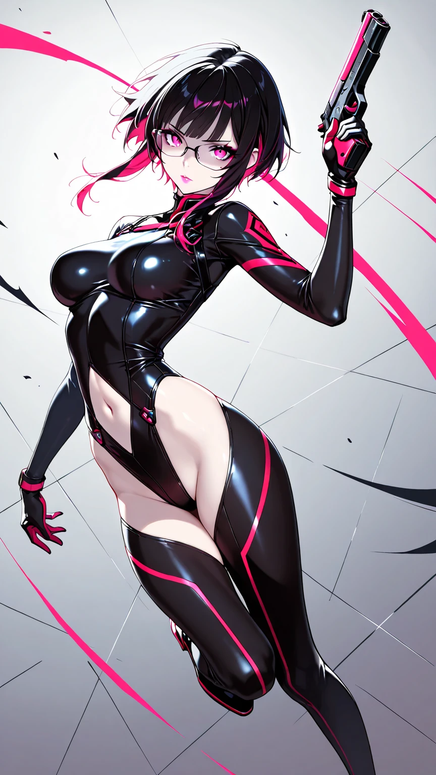Joven, 34-year-old woman, moderate length brown hair with long messy bangs, ojos rojos y un busto gigantesco, long bunny-themed ribbon in hair anime girl in wetsuit with a sword and a sword, chica anime seductora, anime rudo 8k, oppai ciberpunk, mejor fondo de pantalla de anime 4k konachan, grueso, oppai, [ 4k digital art ]!!, pechos sfw, hermosa y seductora mujer anime, Iliá Kuvshinov. 4k, 4k manga wallpaper desnuda