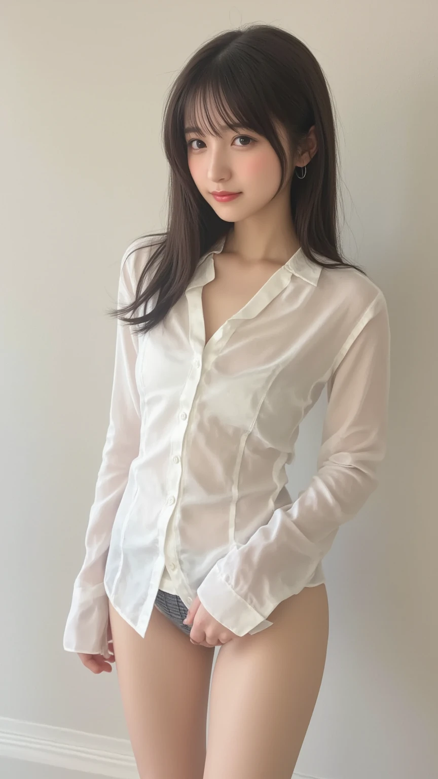 Wet，blouse,Bathroom