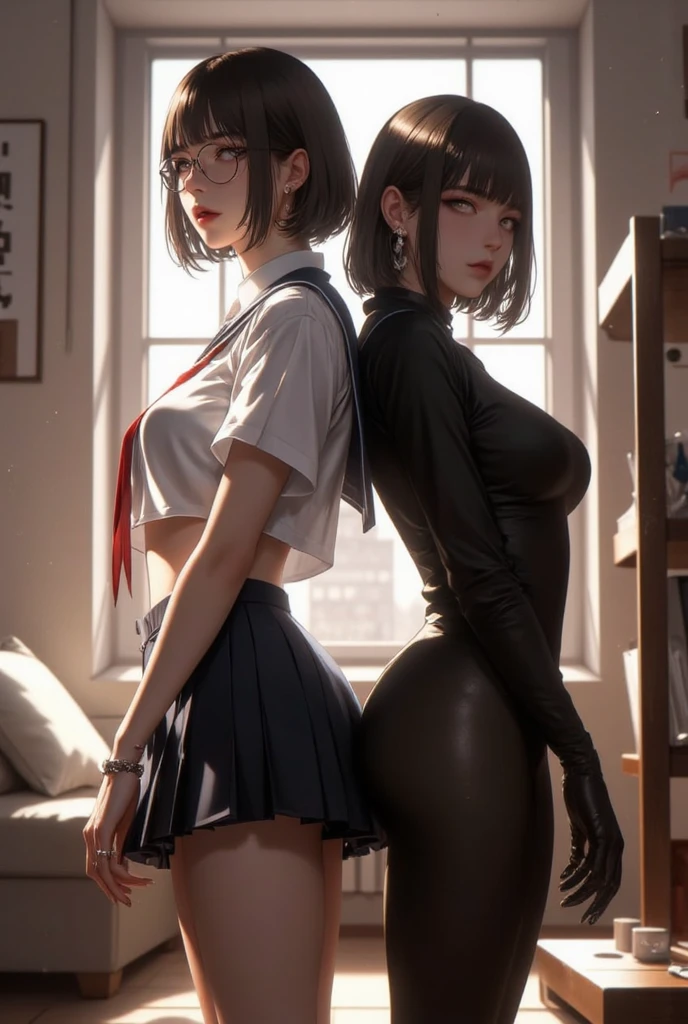 (NSFW:1.5),(NUDE:1.5),(Realistic:1.5), (masterpiece、Extremely detailed 8K CG、Sharp lines),(Alone),high school girl、Black-haired、Thin thighs、Beautiful Animehigh school girl、Smooth anime CG art、Beautiful Animehigh school girl、Beautiful Anime, Beautiful 19 year old girl, Detailed skin,(Glowing Skin:2.1)、short hair、Beautiful black hair、blue eyes、(A lot of sweat:1.5), (Blush 1.4), (Flat Chest:1.8),(Muscular legs:1.5), (Emaciated:1.2), (White Bikini:1.5）, (No sleeve:1.2),(Watch on wrist:1.5),(Black shiny belt around the waist:1.5)(whole body:1.5), (from the front:1.2), (Tears are streaming from my eyes.:1.6), In the classroom, (Open your mouth:1.4)