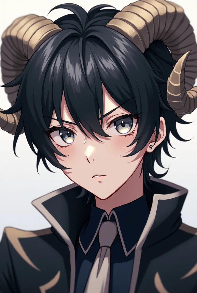 Man, thick eyebrows, handsome, short hair, fox ears, injured, cute