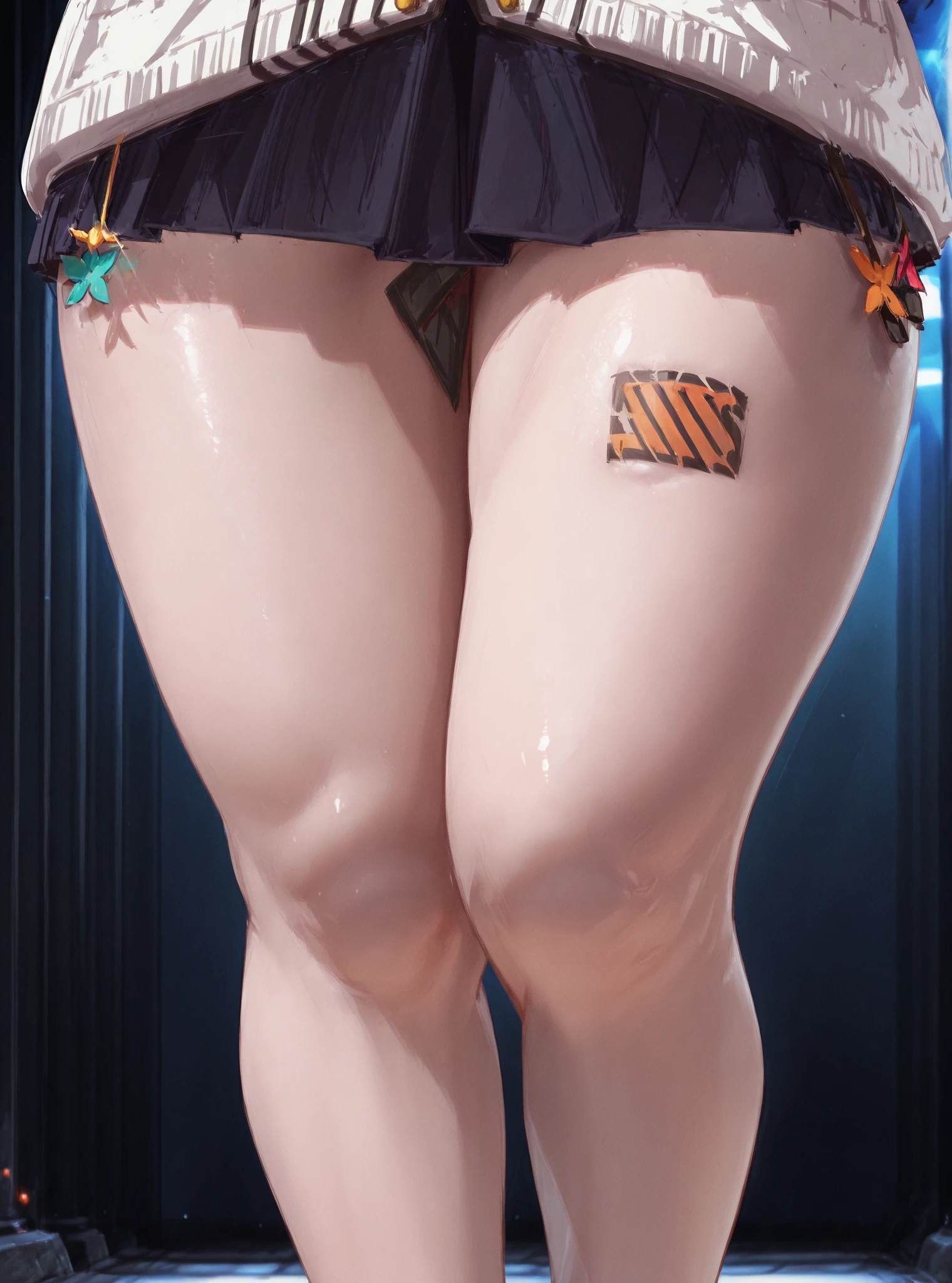 full bodyesbian,(tmasterpiece:1.2),(best qualtiy:1.3),1girll,standing on your feet,(shrine maiden clothe:1.3),(Expose the armpits:2.0)white stockings,Look back at the audience