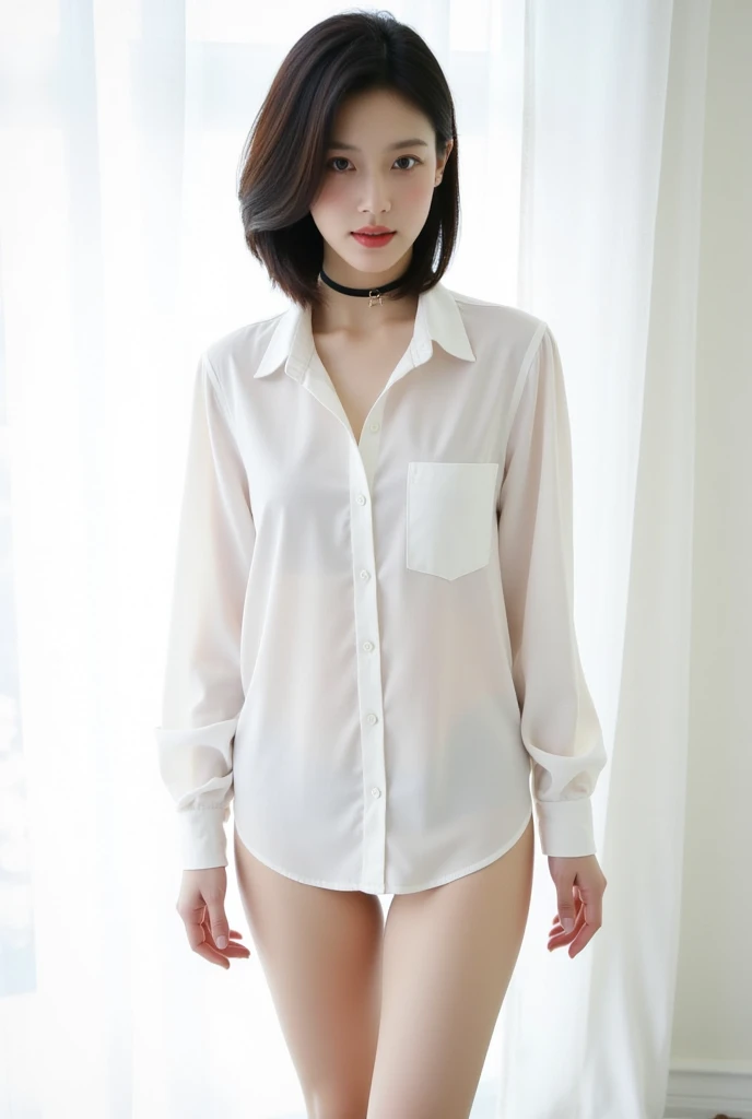 Realistic, 8K, 1girl in,poneyTail,Small breasts,flat breast,Spread legs,Beautiful lighting,From below,Looking at Viewer,Evil smile,Naked knee socks,lie on one’s back,((she is soaking wet)),bed sheet,Swimming race suit or swimming suit,fuge cum in pussy,fuge cum pool,
