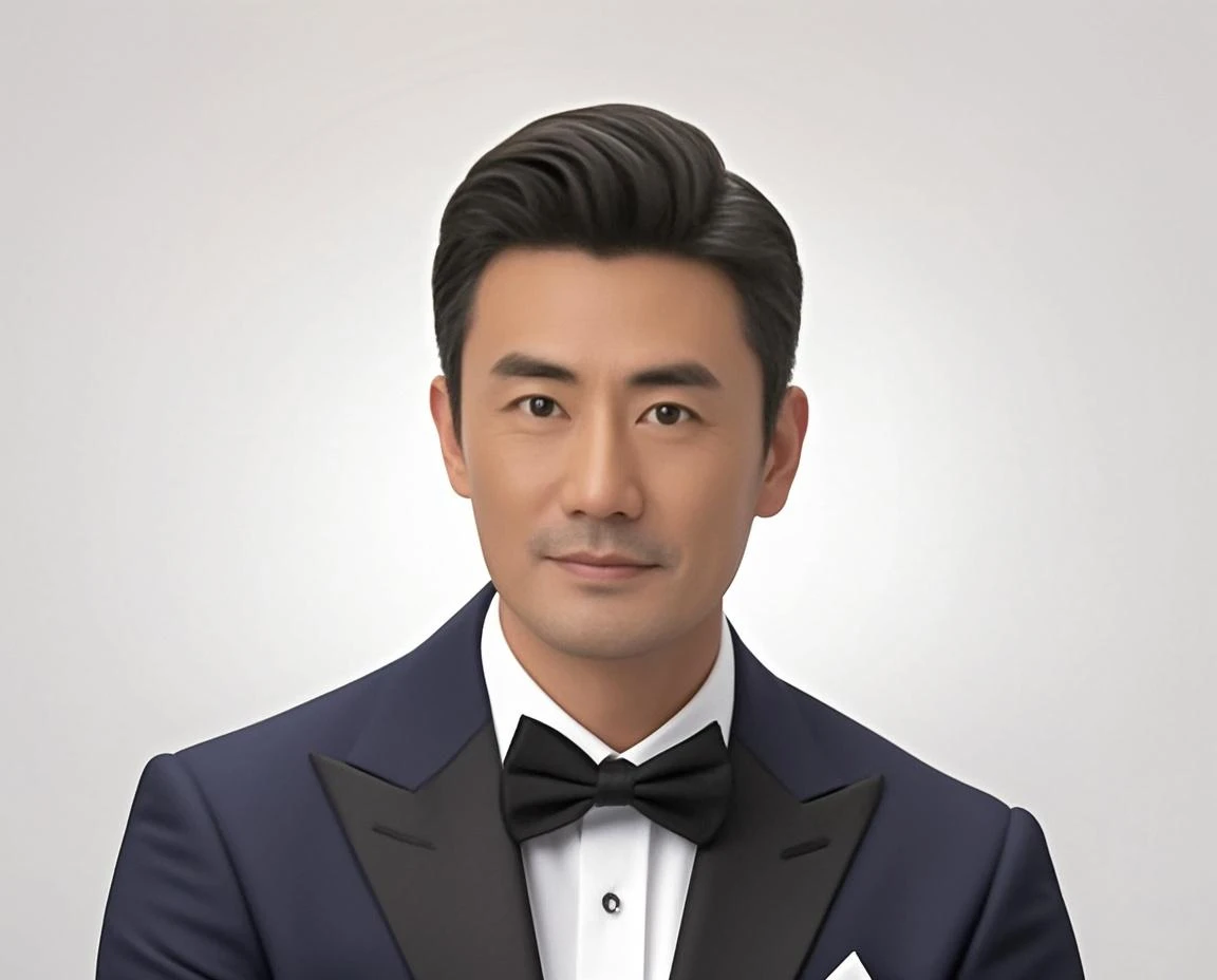 a men as a movie star, (portrait:1.2), (half body:1.2),(face focus:1), modelshoot style, (extremely detailed CG unity 8k wallpaper), Intricate, High Detail, Sharp focus, dramatic,((movie premiere gala)), ((standing on the red carpet)), ((paparazzi in the background)), (looking at viewer), (detailed pupils:1.2), (elegant suit:1.3) <lora:wangwei:0.8>