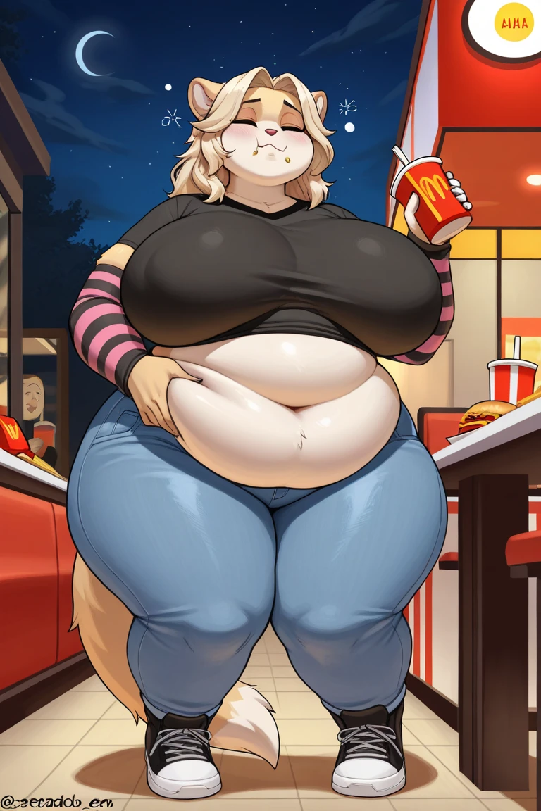 (masterpiece, best quality, absurdres, detailed, realistic:1.2), beautiful young woman, USSBBW, (morbidly obese:1.5), (fatblob:1.5), college girl, enthusiastic, open smile, detailed face, (beautiful face), crowded , holding alcoholic drink, gigantic belly, long wavy blonde hair, huge lips, high aesthetic