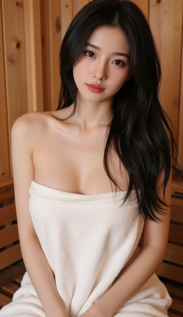 Men's beauty salon interior, Men's beauty salon therapist, ((full body)), ((photo)), ((best qualtiy, 8K, tmasterpiece:1.3)), Focus:1.2, perfect figure beautiful woman:1.4, 1woman, cowboy shot, look at viewer, incredibly absurd, beautiful and cute woman with a photorealistic face, showcasing top-quality craftsmanship, Japanese woman working at a men's beauty salon doing body treatments, 30 years old, straight black hair down to the jaw line, silky and straight hair, fair and clear skin, small face, straight nose, large round brown eyes, long eyelashes, plump cherry-pink lips, well-defined eyebrows, clean-cut face, long neck, beautiful décolleté line, , delicate, slender, beautiful C-cup breasts, pink uniform for therapists at the men's beauty salon, gold necklace, gold bracelet, pretty older woman, beautiful, neat, soothing, devilish type, calm demeanor, soft-spoken, curious, likes alcohol, likes to try new things, mature, September