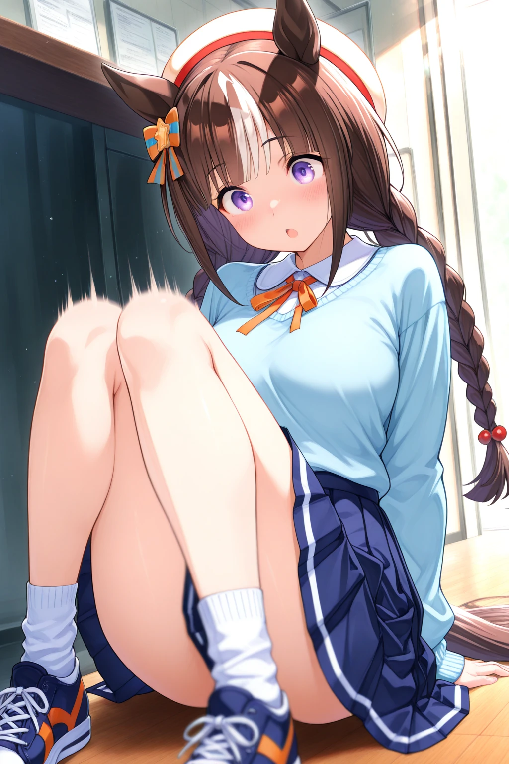 ((anime:1.25)),,((best quality)), ((highly detailed)),(((sketch:))) extremely detailed face, beautiful face,((1girl)),((solo)),shiny skin,((full body)),(looking at viewer),alicia melchiott,(twintails),((thick thighs:1.05)),(brown hair:1.25) (headdress), ((red necktie)), (military uniform),((skirt lift:1.45)),, ((blue thighhighs:1.05)), (brown gloves),(large breasts),((curvy:1.15)),((pussy:1.35)),((outdoors:1.25)),,,((park,bench:1.5)),((sitting:1.35)),((sit on bench:1.35)),((nose blush:1.45)),(bad mood,smile:0.95),,closed mouth,REAK (military boots:1.15),,((spread legs:1.35)),,
