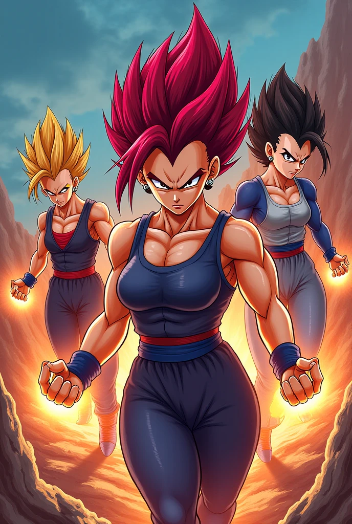 Super Saiyan 4 Goku in Dragon Ball GT features long dark hair, golden eyes with black pupils, reddish skin covered in red fur, broad shoulders, wearing red pants and no shirt, with a black belt and red boots, displaying a red tail . On a desolate, fiery battlefield, surrounded by shattered rocks and craters, the sky lights up with explosions of energy. ,very details,full hd resolution,high quality