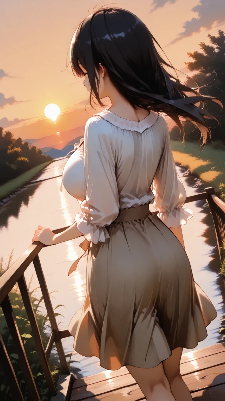 1female，36 years old，A MILF，Large breasts， 独奏，Pornographic exposure（Background with：coniferous forest，in summer，Water on the ground）  with his long black hair， Snow-white skin，standing in a pond，legs are open，From the front side， curlies， mostly cloudy sky，（（（tmasterpiece），（Very detailed CG unity 8K wallpaper），best qualtiy，cinmatic lighting，detailed back ground，beatiful detailed eyes，Bright pupils，（Very fine and beautiful），（Beautiful and detailed eye description），ultra - detailed，tmasterpiece，））Redlip，facing at camera，A high resolution，ultra - detailed），Flushed complexion，Desire for dissatisfaction，Married Woman，nakeness，White transparent pajamas，Bare breasts，Bare genitalia
