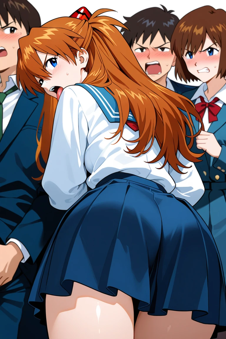 nsfw,Cute Girls、Soryu Asuka Langley、On the night of the school trip, I was in the same room as some Yankee girls and some boys.、
I was held down and stripped、
4I was forced to lie on my hands and knees, my head was pressed down on the tatami mat, my butt was pushed out, and my tracksuit and pants were pulled down.、
The man straddled me on my back, spread my pussy wide open, and exposed my clitoris to him.、I was embarrassed and regretful.、ahegao、Angle from behind、Panel layout、Multiple classmates、Taking pictures with your smartphone
