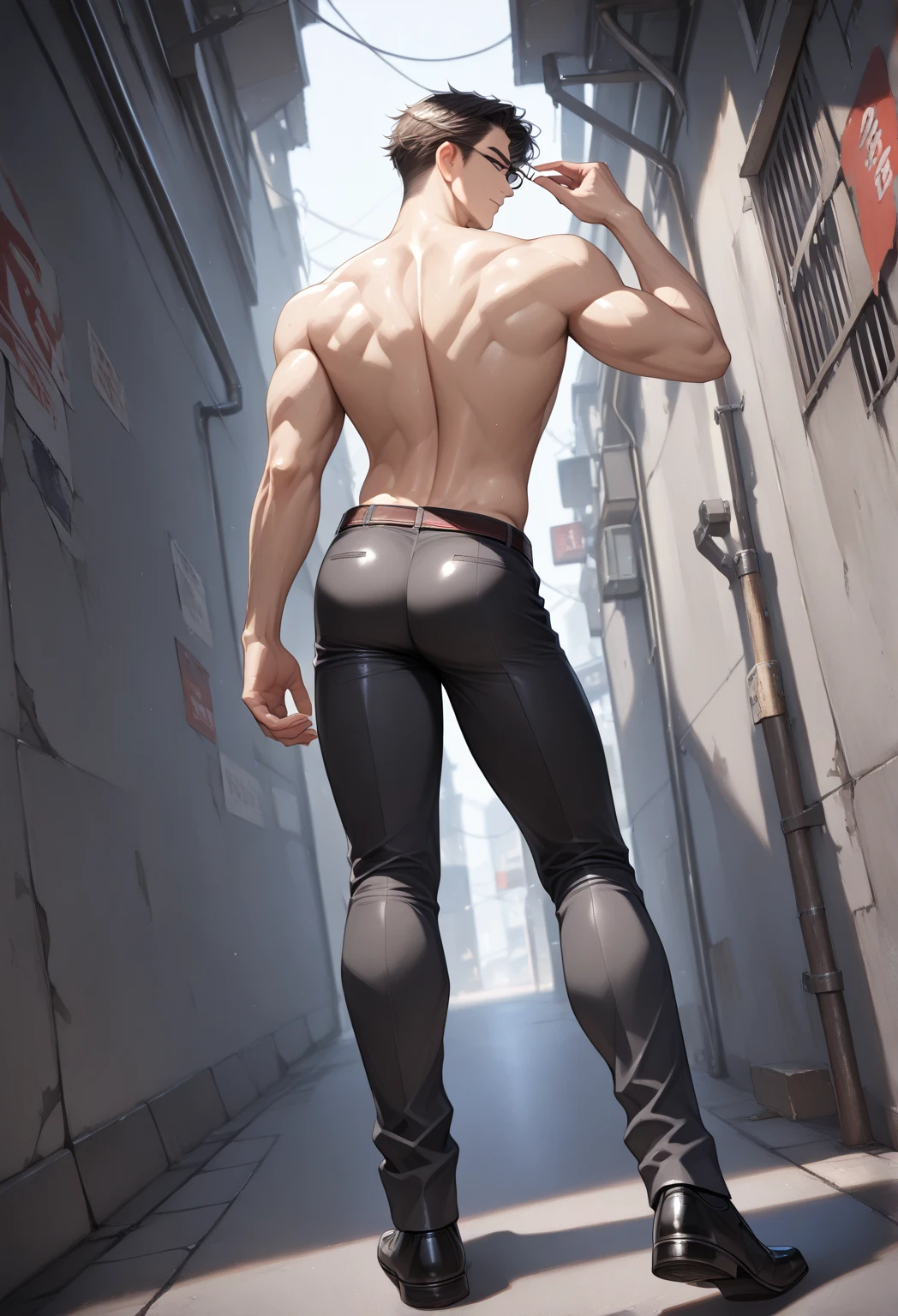 Model Design: A masterpiece of character creation, showcasing the sleek and agile figure of Wu Shixun in high resolution (Best Quality, 4k, 8K). The hombre desnudo 3D design exudes elegance, with every curve and muscle of his body on full display in the G K, Todo el cuerpo del personaje base. His combination of human and animal specialization adds an intriguing allure.
Character Design: The 3D model of Wu Shixun, a creation of seductive charm, comes to life with his sexy, elegant, and muscular form. His human-animal hybrid design is both captivating and all