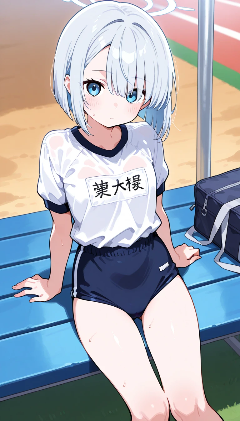 (((((whole body)))))、Youmu,School swimsuit、Looking at the audience、Embarrassed look 、((Spread your legs)),、
