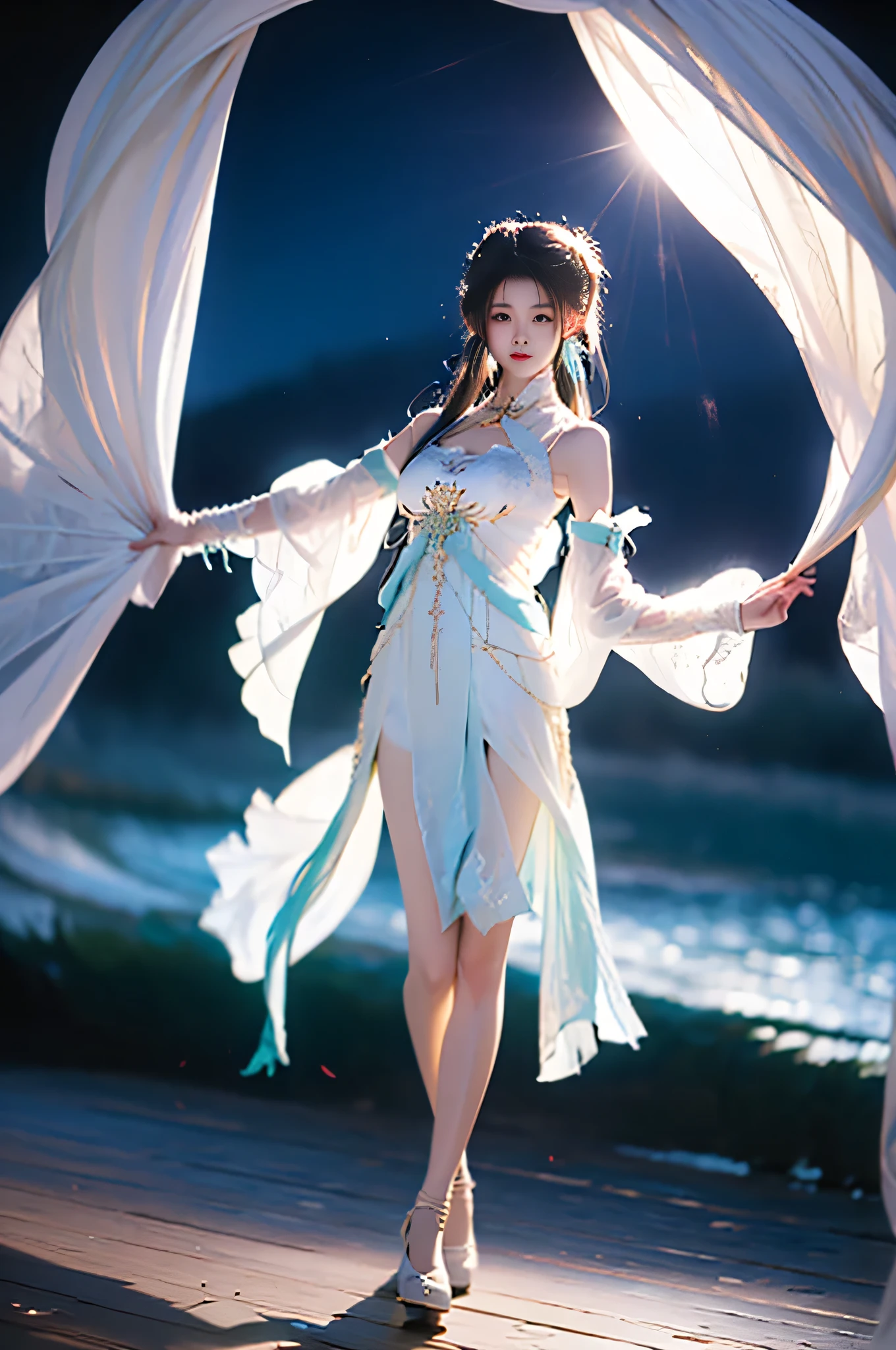 Generate anime《Battle Through the Heavens》Xiao Yixian in Season 2
**Character Image:**
Xiao Yixian wears a light white long dress.,**Appearance:** Fresh and youthful,Ethereal aura。also,She also has a loose, purple-red dress,Her sleeves are adorned with purple gold thread,Show luxury。
**Character Description:**
Xiao Yixian dreams of becoming an alchemist。She has a gentle personality、Kind,And the potions she creates never have a fatal toxicity。But when she serves as the head of the Poison Sect,Her personality becomes relatively indifferent。Except for those close to her,She rarely initiates communication with others。