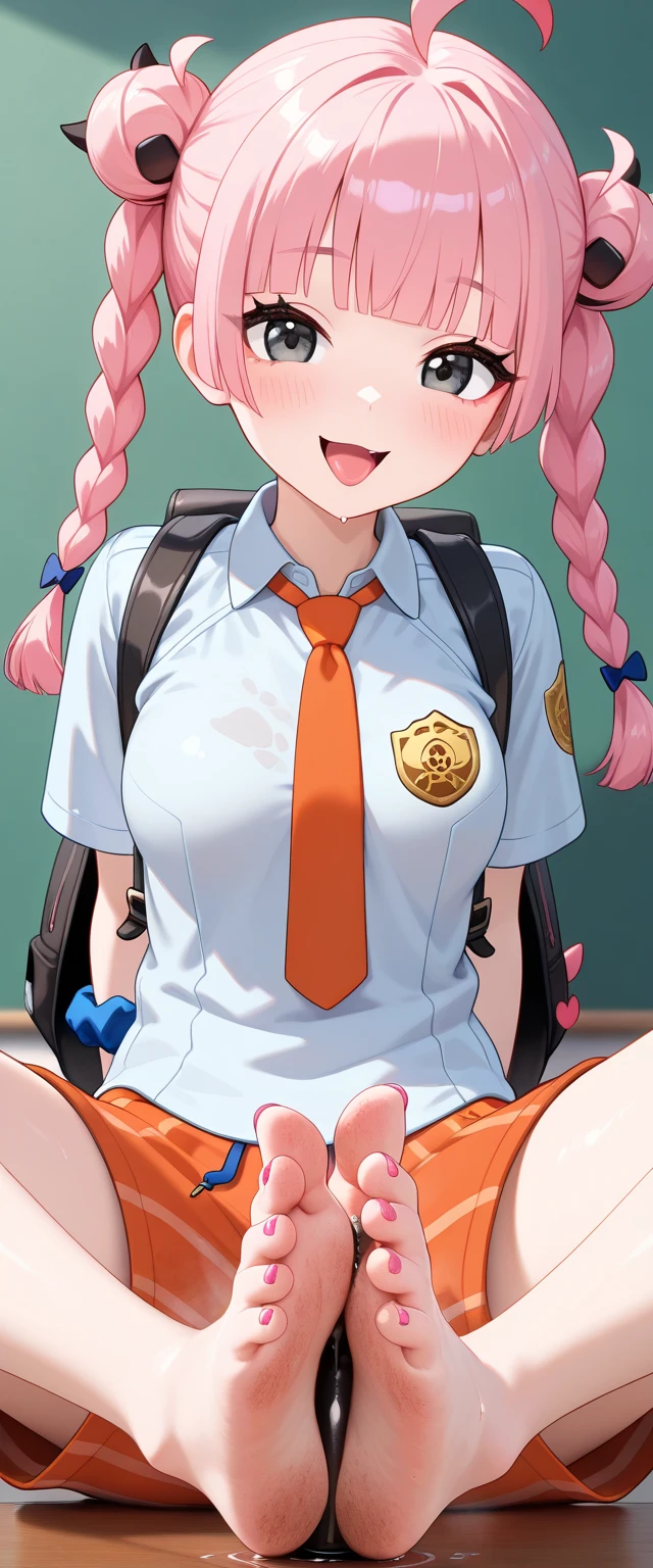 Super hot sri lankan school girl forgot to remove her strapon penis before going to school.....now its long and it's showing from under her clothes