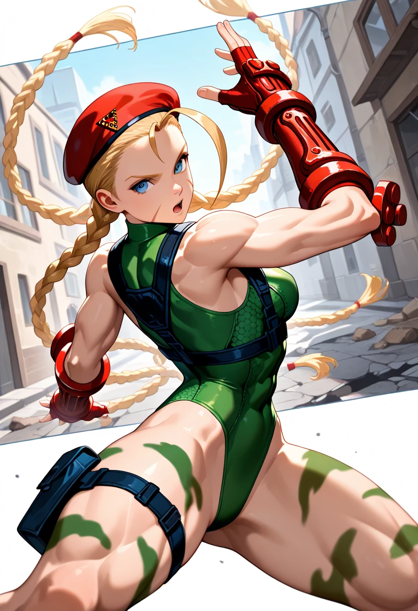Cammy, (street fighter game), pose de luta