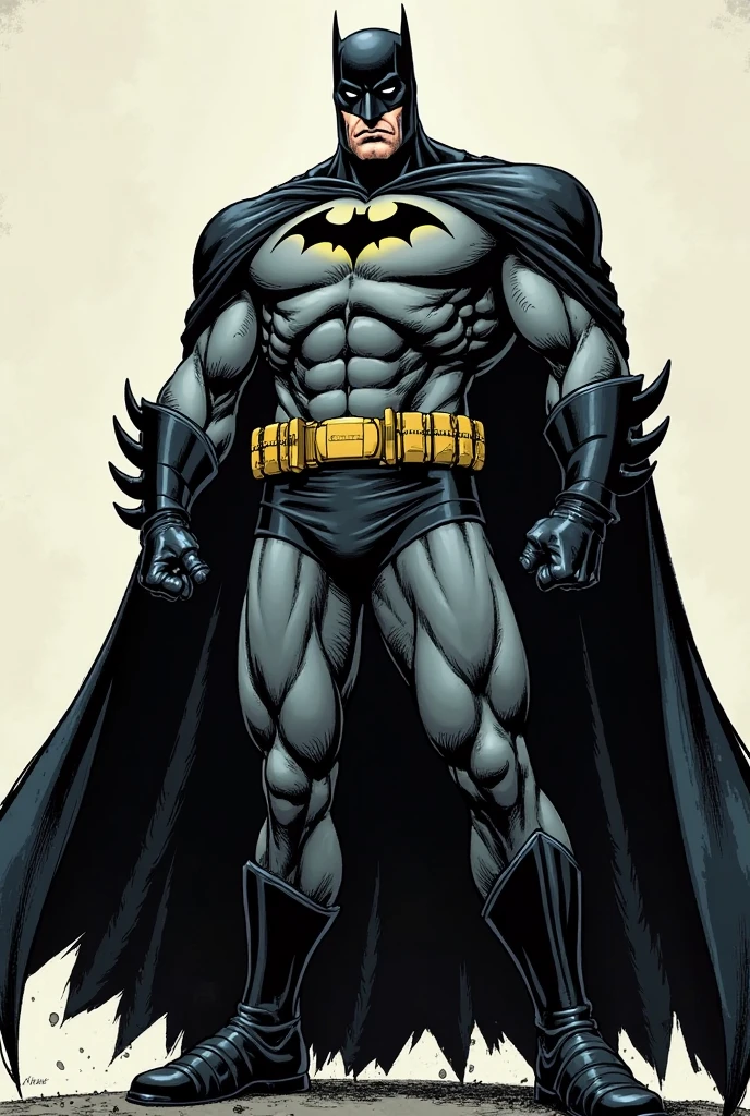 Batman, from front, super fine, lower body shot, middle-aged man, hunk, looking down and mouth wide open with shocked face, Batman's crotch get pinched by many tongs, Batman's crotch squeezed by many tongs,