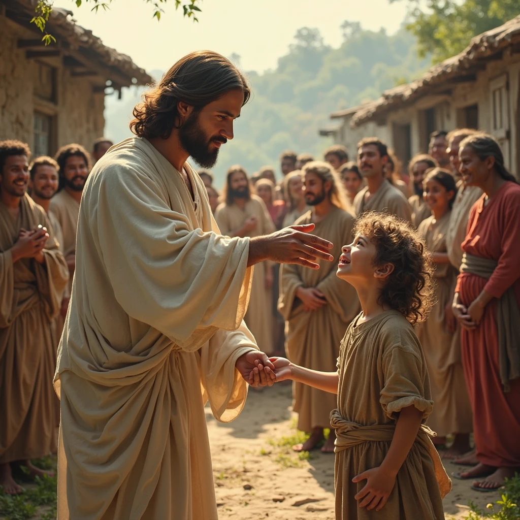 Jesus playing with children 
