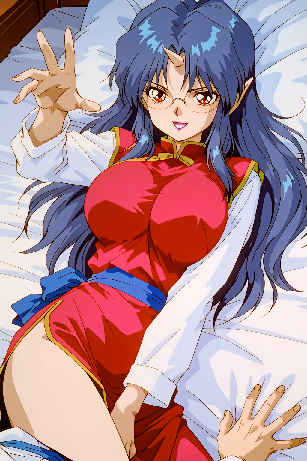 masterpiece, ((ultra detailed background, delicate pattern, intricate detail)), (highly detailed, fine details), best quality, beautiful lighting, ((medium breasts, slim girl)), Porche, 1girl, solo, long hair, blur hair, hat, mask, smule, blue eyes, gloves, navel, epaulettes complex detailed background, blue sky, grass, trees, nature environment, (cowboy shot), <lora:Porche:0.75>